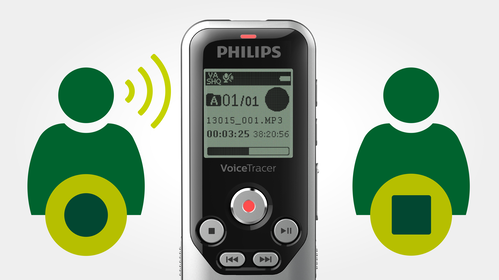 Voice activation function for hands-free recording