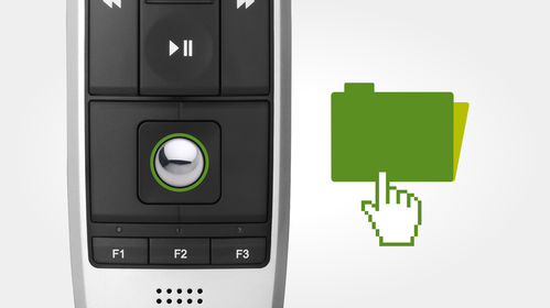 Integrated trackball for navigation through documents