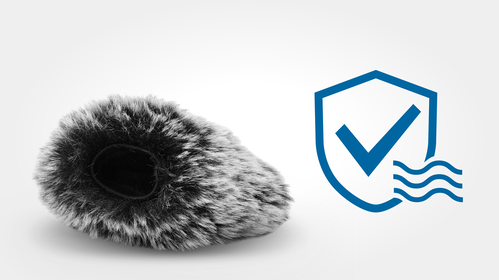Windscreen for outstanding audio quality when recording outdoors
